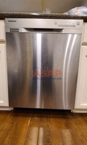 Dishwasher repair services in Vancouver were used to fix this stainless steel dishwasher.