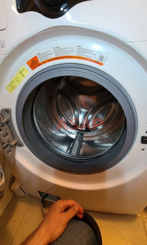 Repairing the tumbling drum of the Samsung Dryer in Vancouver for our client.