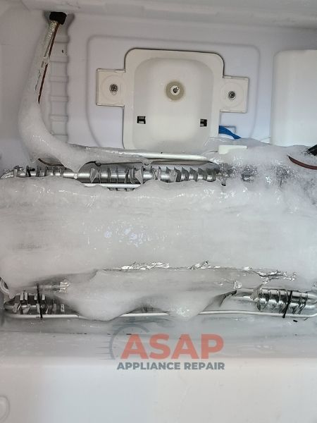 coil repair frozen ge refrigerator