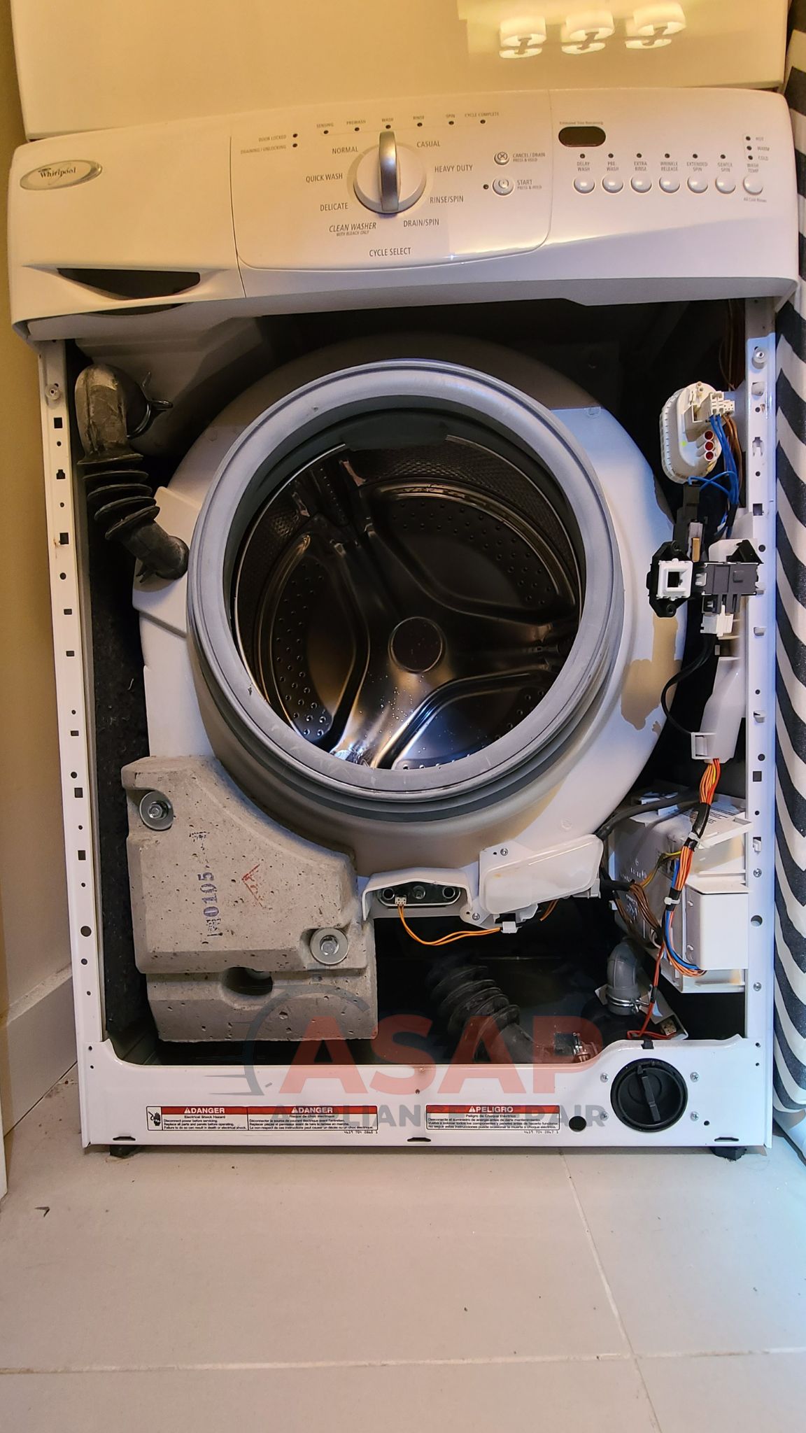 whirlpool laundry machine repairs