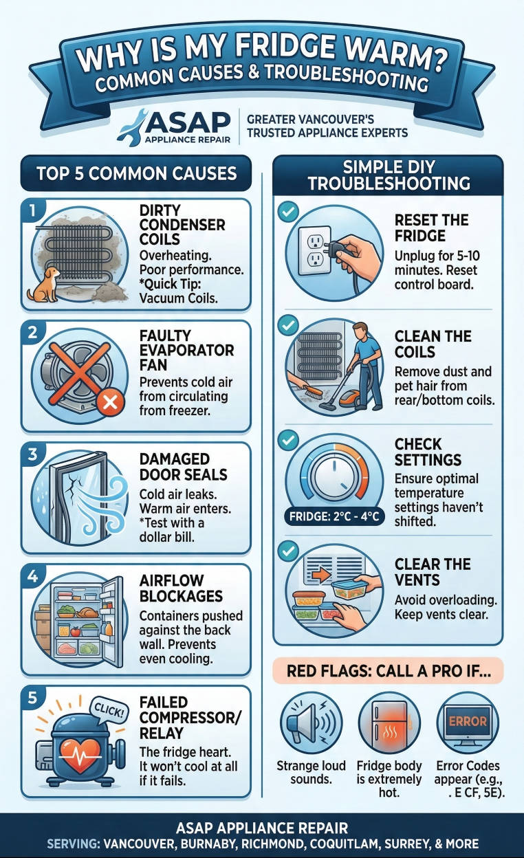 Fridge Not Cooling Properly Common Causes and What to Do Next