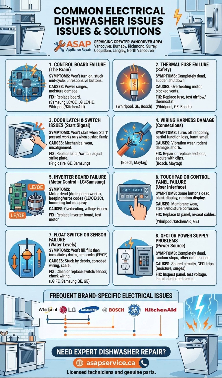 common dishwasher electrical repair issues common dishwasher electrical repair issues